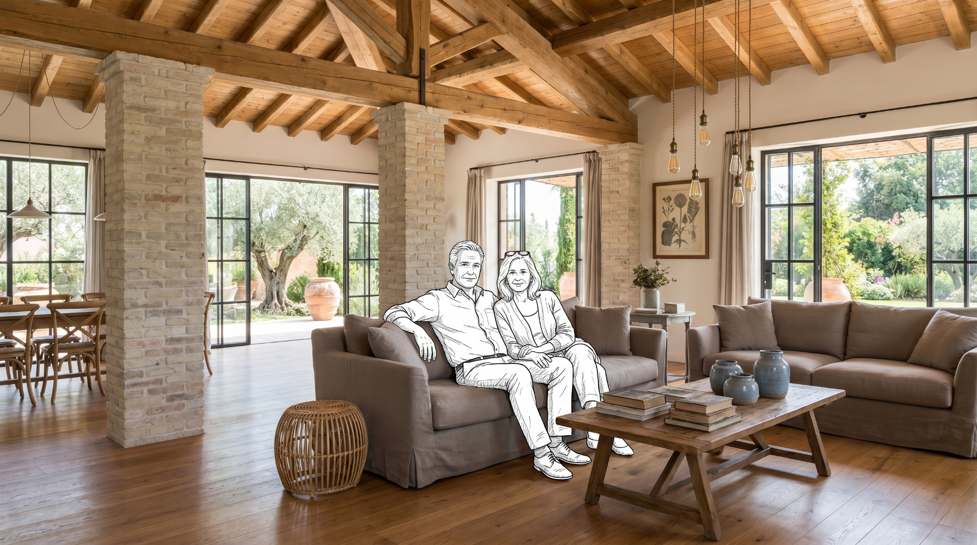 A timeless family villa interior